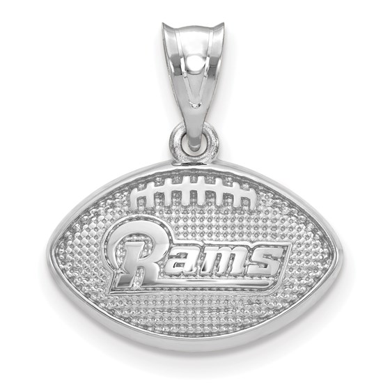 Sterling Silver Los Angeles Rams Football with Logo Pendant Sterling Silver Los Angeles Rams Football with Logo Pendant